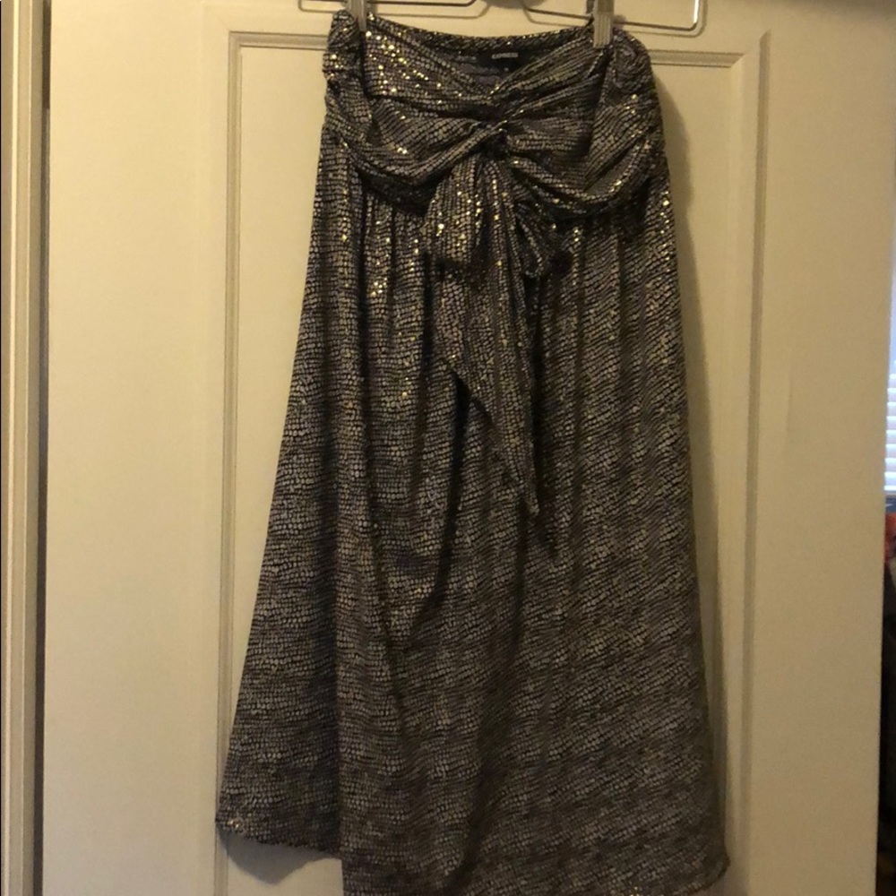 Express strapless sparkle dress